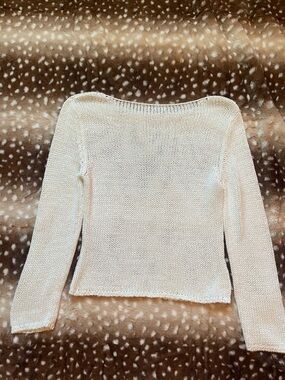 White knit sweater